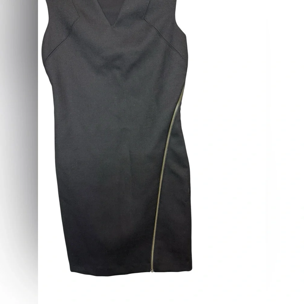 Helmut Lang Angle Zipper Moto Stretch Dress Size Medium - Picture 4 of 8